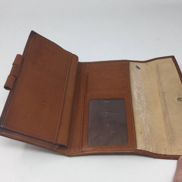 Vintage Dooney & Bourke Brown Leather Logo Wallet - Picture 8 of 12